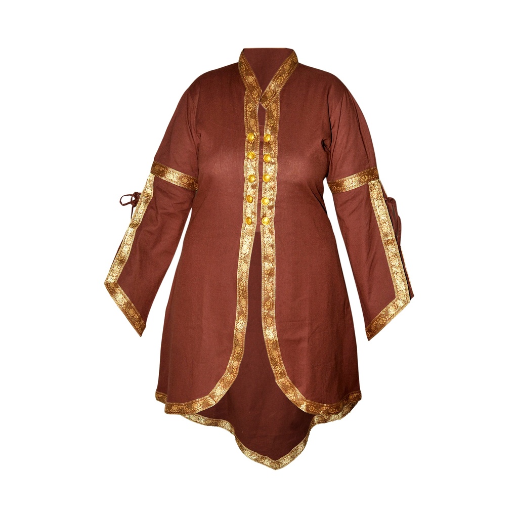 Medieval Woman Coat | Color natural brown 