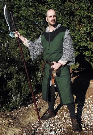 Two Colored Surcoat | Size XL | Color green/black 