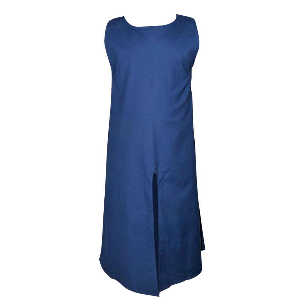 Long cut Surcoat with walking slit | Color blue 