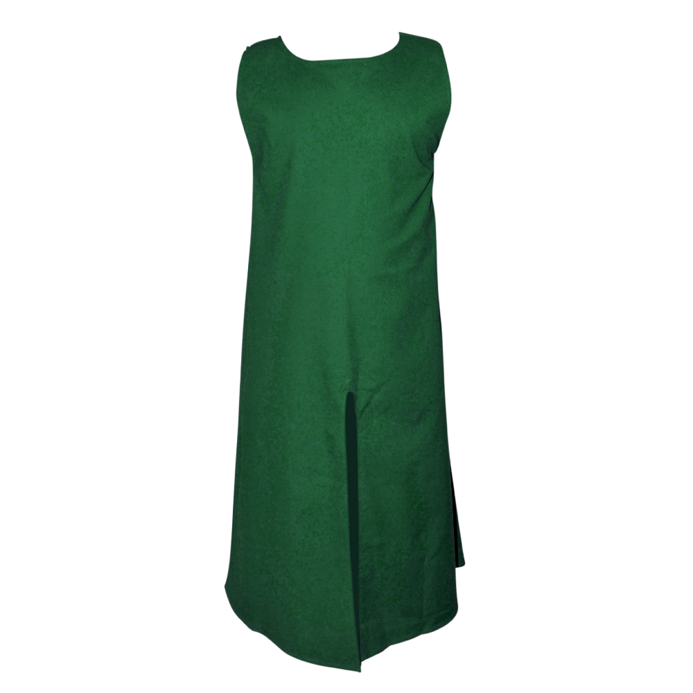 Long cut Surcoat with walking slit | Color green 