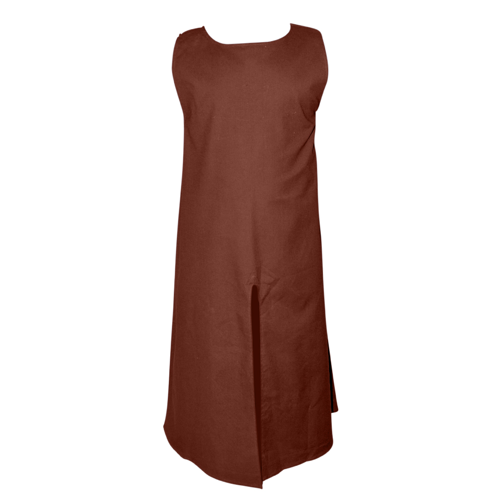 Long cut Surcoat with walking slit | Color natural brown 