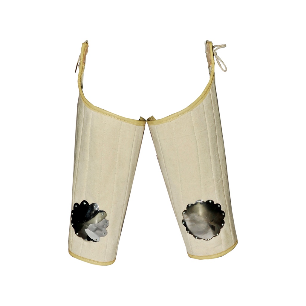 Padded Legs with metal knee caps | Size XXL | Color natural
