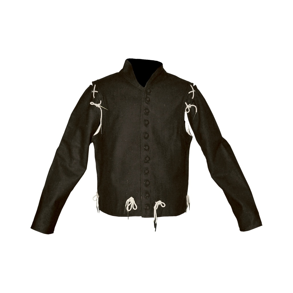 Spätmittelalter Wams | Größe XL | Farbe schwarz