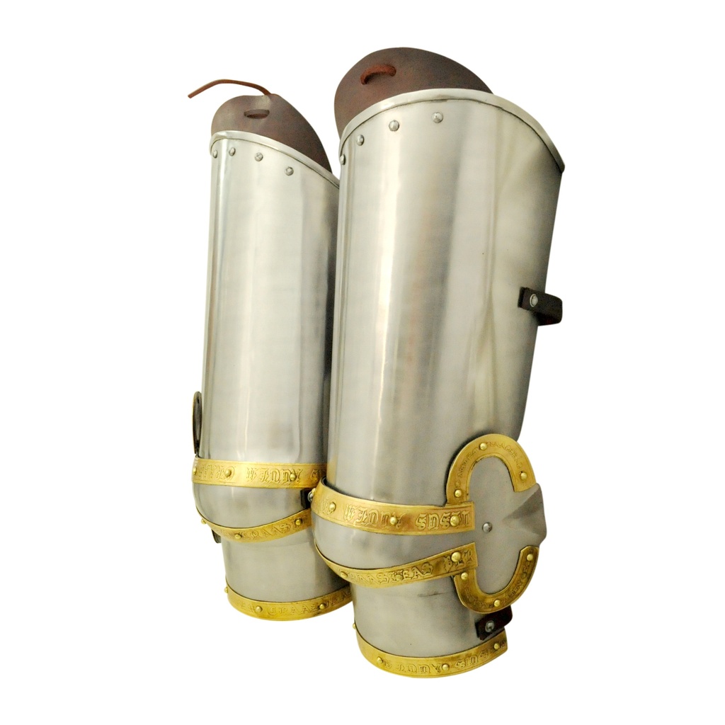 Churburg Legs Armor | with brass decoration | 14th C.