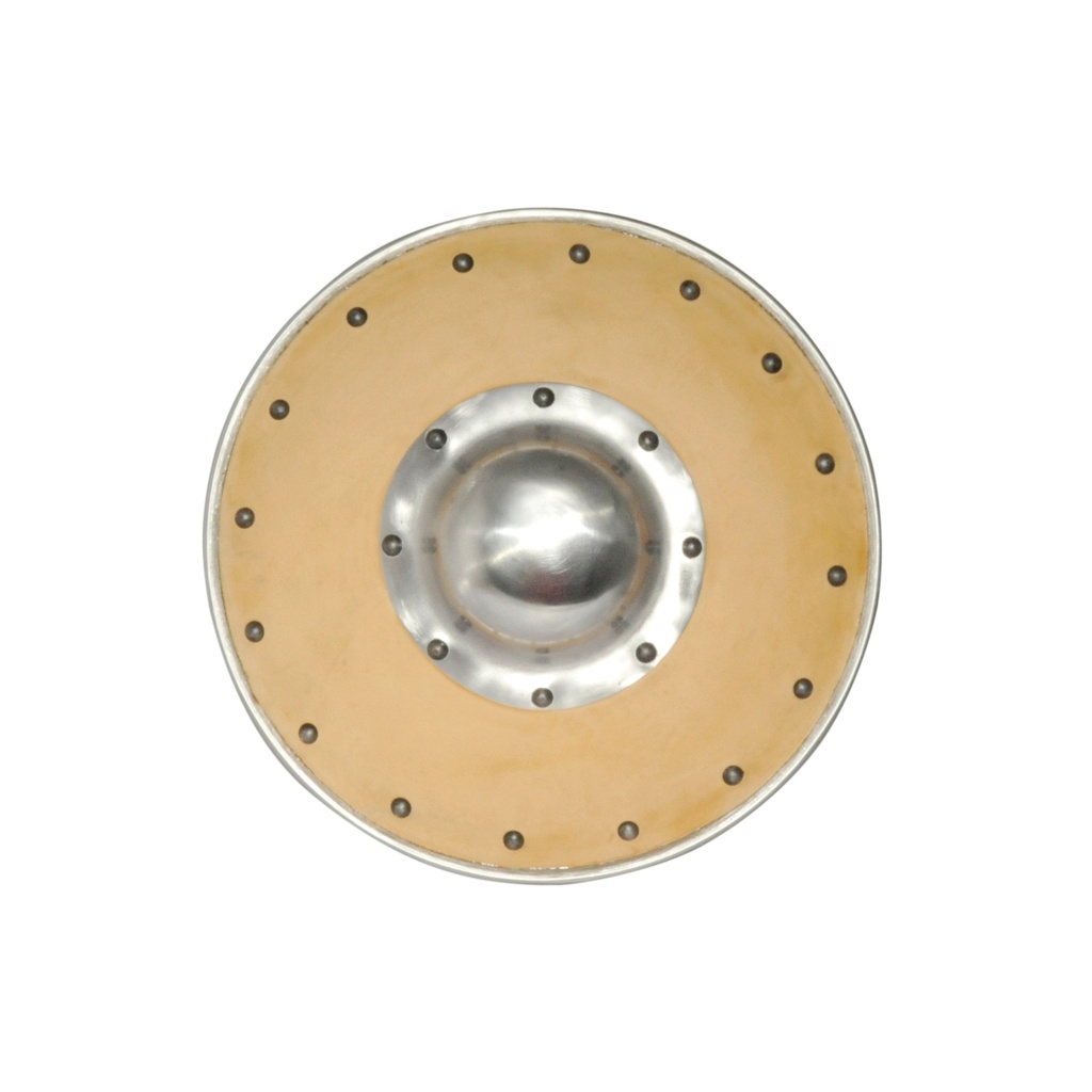 Lederbezogener Buckler | Durchmesser 38 cm
