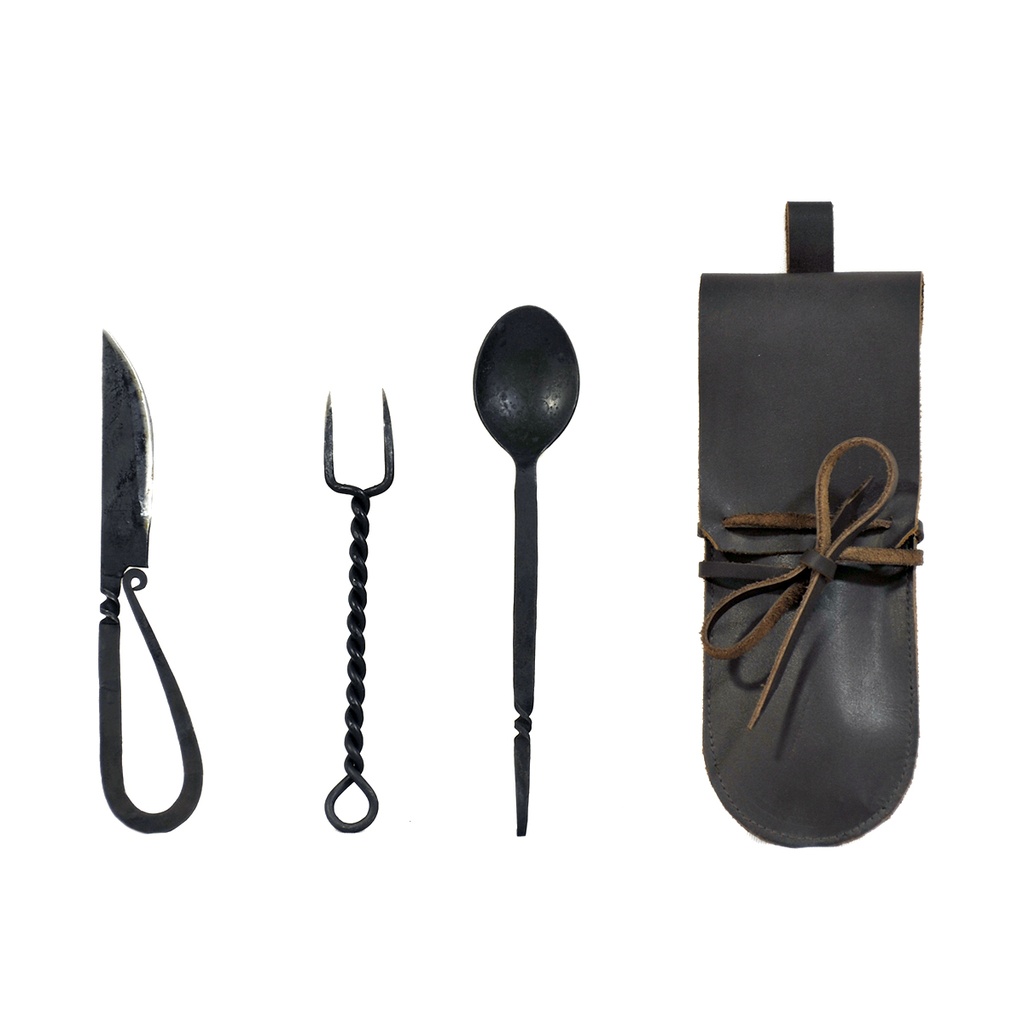 Mittelalter Essbesteck Im Set | Inkl. Ledertasche