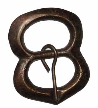 Mittelalter Gürtelschnalle "Doppel-Oval Mit Gravur"