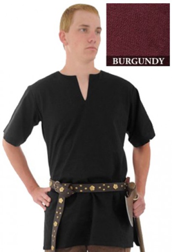 [SAY/CL/5005-L-MR] Medieval Tunic | Size L | Color maroon red