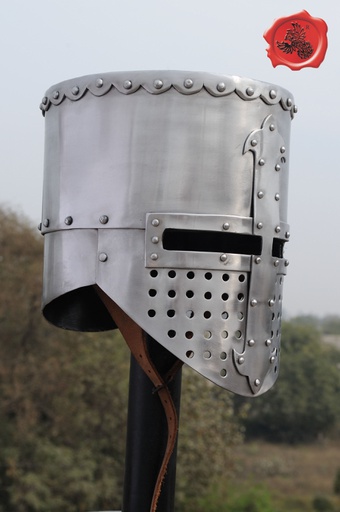 [GDFB/H/006-L-IMP] Pot Helmet with steel band | 12th-13th C. | Size L