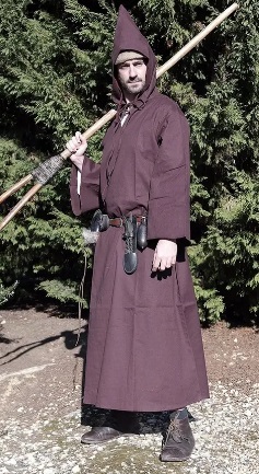 [SAY/CL/5052-XXL-BR] Medieval Habit with hood | Size XXL | Color natural brown