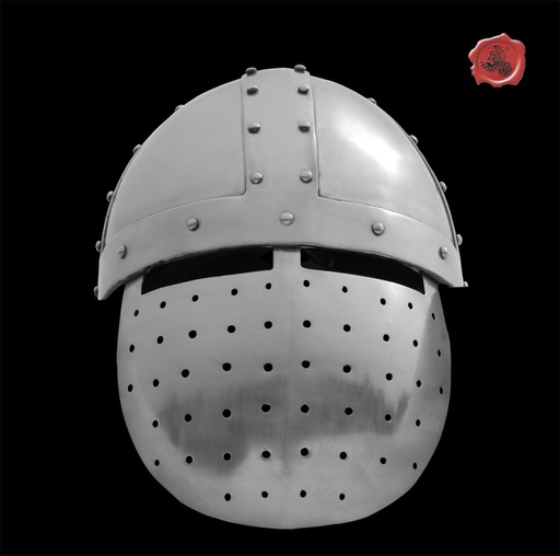 [GDFB/H/040-L] Spangenhelm mit Gesichtsplatte | 12. Jh. | Größe L