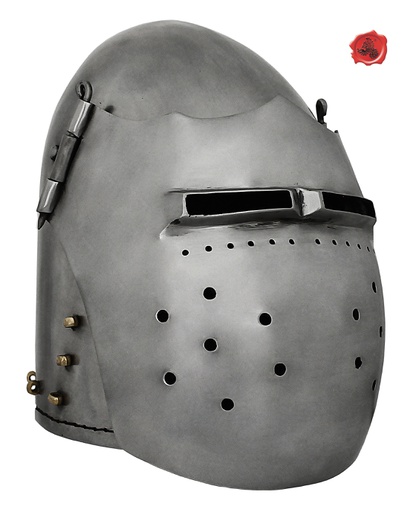[GDFB/H/054-M] Grand Bascinet with rounded Visor | 15th C. | Size M