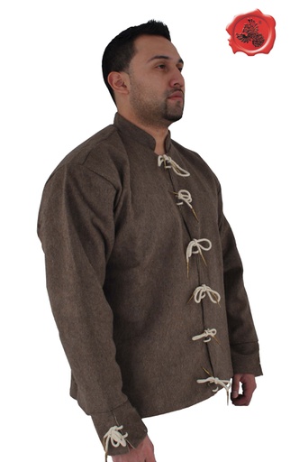 [GDFB/CL/004-M-NB-IMP] Doublet mit Nesteln| 15. Jh. | Größe M | Farbe naturbraun