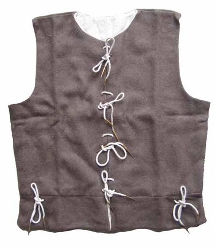 [GDFB/CL/008-XXL-NB-IMP] Late Medieval Vest | 15th C. | Size XXL | Color natural brown