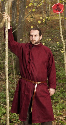 [GDFB/CL/011-XXL-MR-IMP] Early Medieval Coat | 10th C. | Size XXL | Color maroon red 