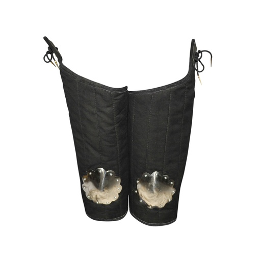 [GDFB/CL/014-XXL-B-IMP] Padded Legs with metal knee caps | Size XXL | Color black