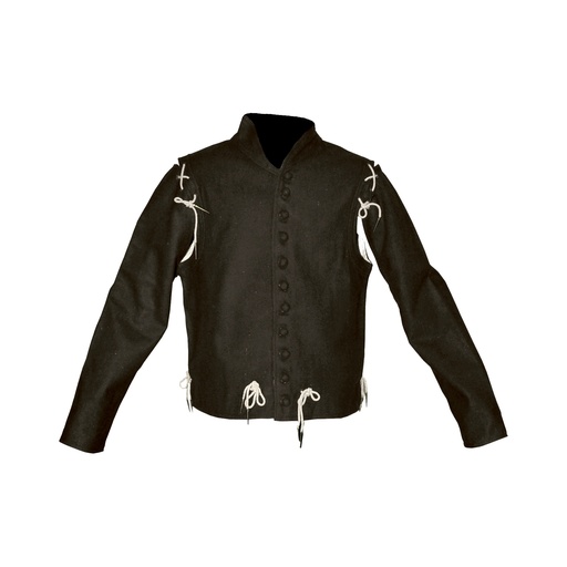 [GDFB/CL/027-M-B-WL-IMP] Spätmittelalter Wams | Größe M | Farbe schwarz