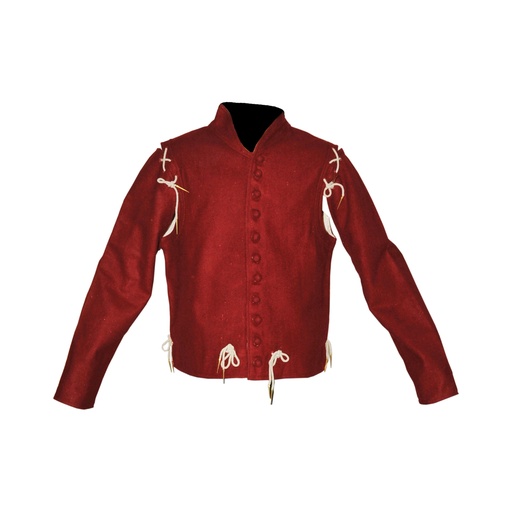 [GDFB/CL/027-XXL-MR-WL] Spätmittelalter Wams | Größe XXL | Farbe kastanienrot