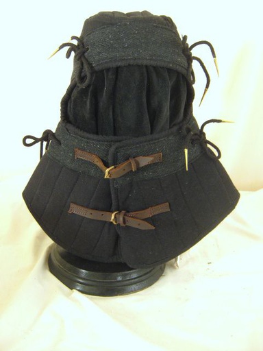 [GDFB/CL/030-M-B-IMP] Große gepolsterte Bundhaube | Größe M | Farbe schwarz