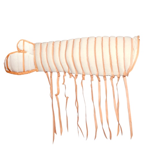 [AER/CL/1501-L-LB] Textile Gladiator Armour (Manica) | Left Arm | With Leather Bands