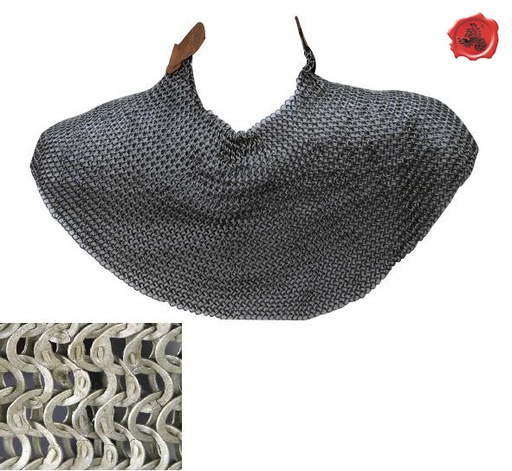 [1-AV-P-9] Aventail with plain edge | 9mm Flat Rings | fully riveted with Wedge Rivets