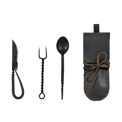 [GDFB/KT/020-SS] Medieval Cutlery Set | Incl. Leather Sleeve