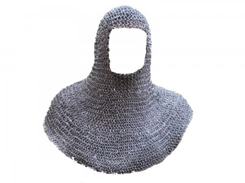 [8-CFV-RL-8] Kettenhaube mit Ventail (seitlich verschliessbar) | 8 mm Rundringe | mit Rundnieten voll vernietet