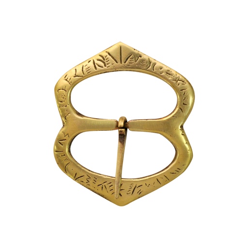 [GDFB/BJW/029] Double Oval Engraved Belt Buckle Type II